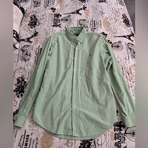 Ralph Lauren Men's Light Mint Green Button-Down Oxford Shirt